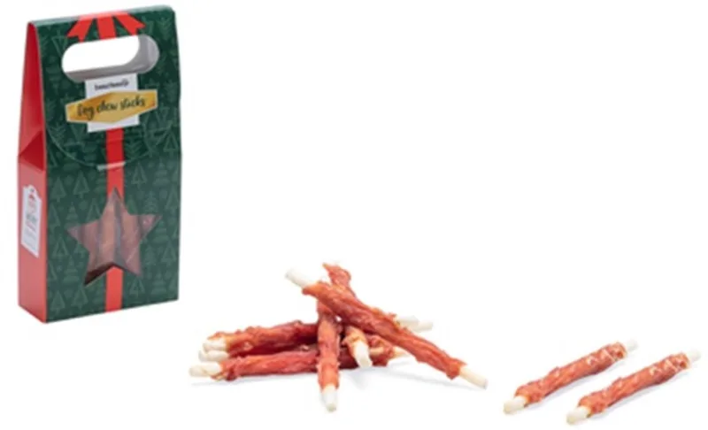 Kerstkado Kauwstaven Eend - Hondensnack - 8 stuks by Beeztees – product photo