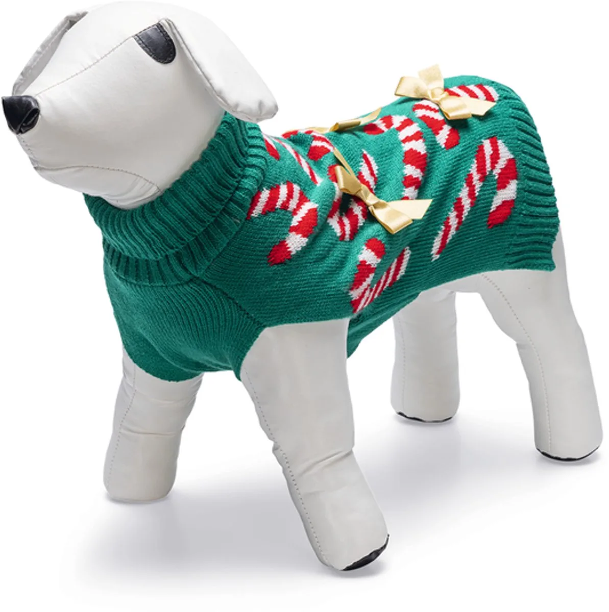 Candycanes Hundepullover von Beeztees in Grün – Produktfoto