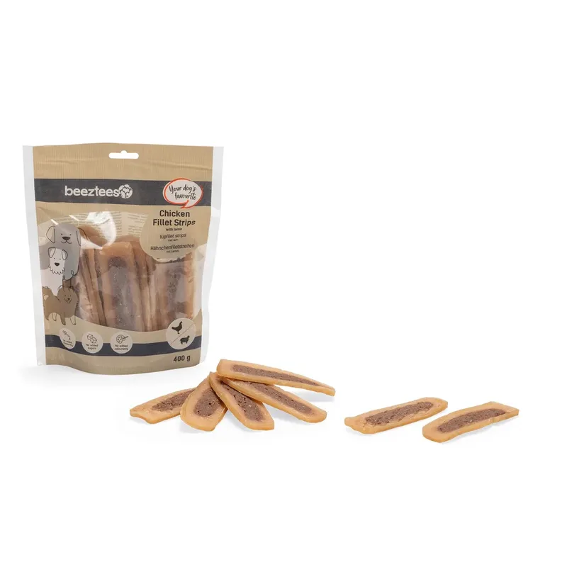 Kipfiletstrips Met Lamsvlees Hondensnack 400g by Beeztees – product photo