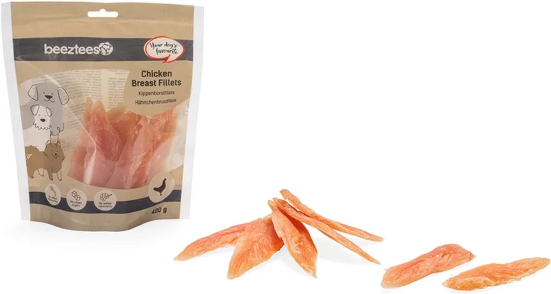 Kippenborstfilets - Hondensnacks - Beloningssnacks - 400 gr by Beeztees – product photo