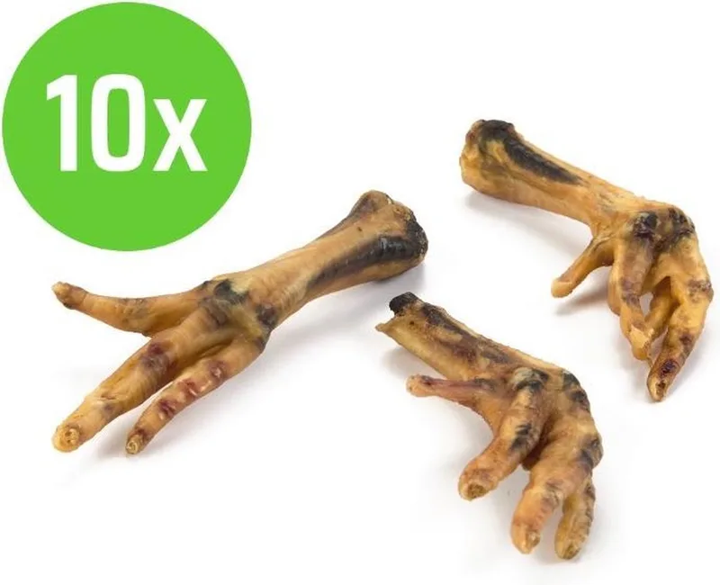 Kippenpoten 200 gram - hondensnack - 10 verpakkingen by Beeztees – product photo