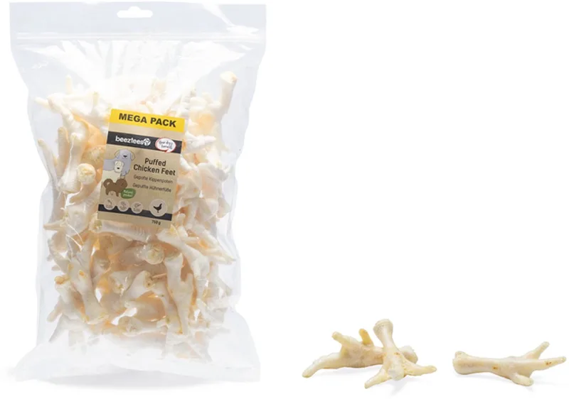 Kippenpoten Gepoft 750 gram - Kip - Hondensnacks - Kauwsnacks - Voordeelverpakking by Beeztees – product photo