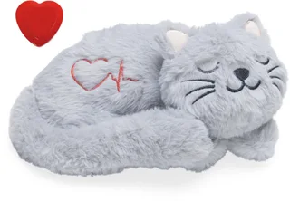 Kitten Heartbeat Knuffel Pur - Kattenspeelgoed - Polyester - 23x13x11 cm de Beeztees en Gris – photo produit 1 sur 5