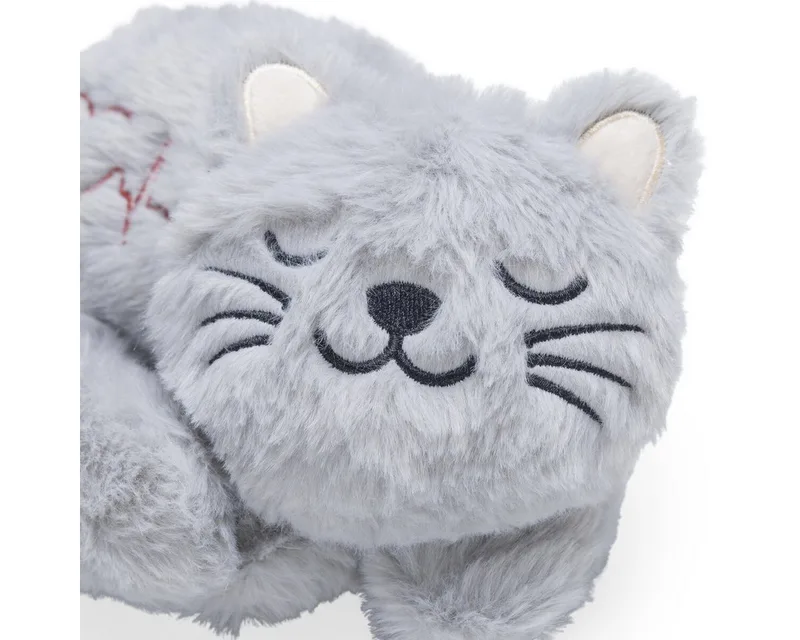 Kitten Heartbeat Knuffel Pur - Kattenspeelgoed - Polyester - 23x13x11 cm de Beeztees en Gris – photo produit 3 sur 5