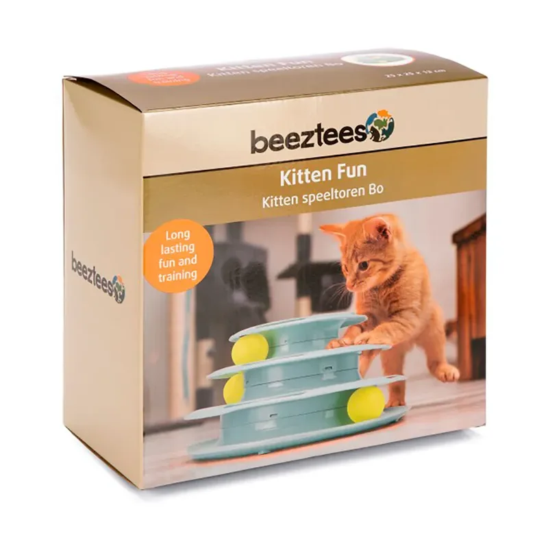 Kitten Speeltoren Bo - Kattenspeelgoed - Plastic - 25x25x13 cm de Beeztees en Mint – photo produit 2 sur 2