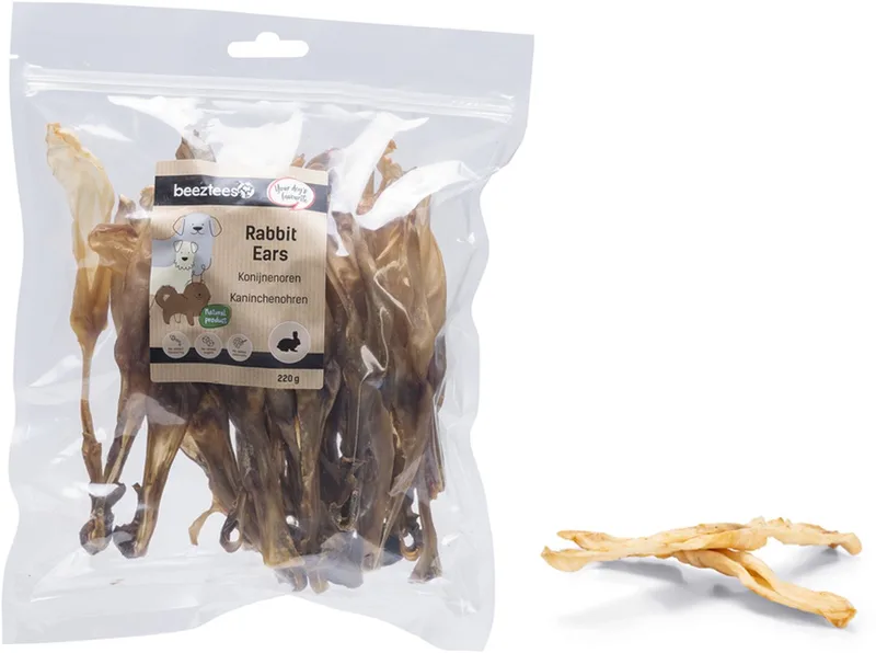 Snack Pour Chien Oreilles De Lapin 220g de Beeztees – photo produit