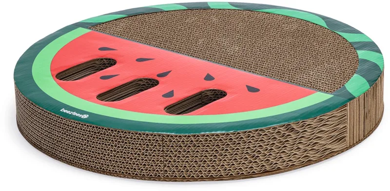 Krabspeelgoed Melon - Kattenspeelgoed - Krabkarton - Krabpaal - 45x45x6 cm von Beeztees in Mehrfarbig – Produktfoto