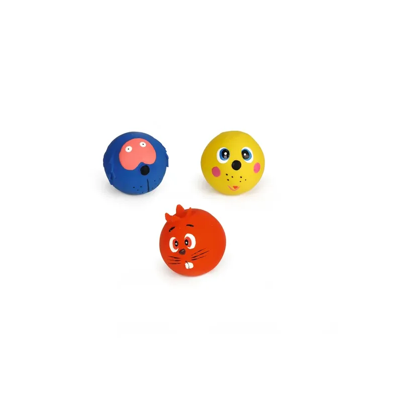 Latex Ball+animal Face Hondenspeeltje Geassorteerd von Beeztees – Produktfoto