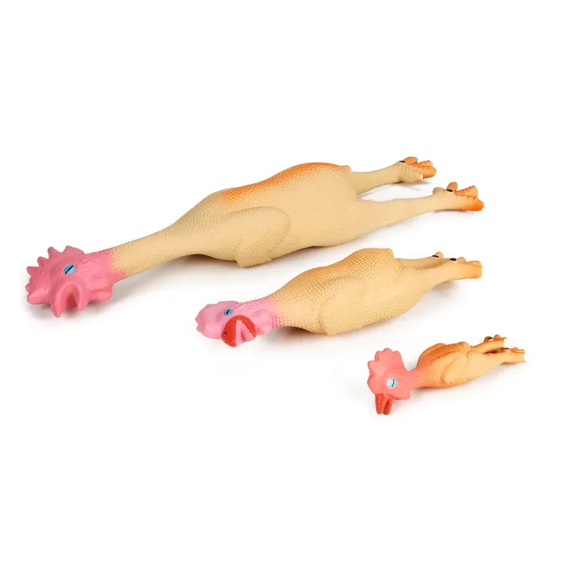 Latex Kip met piep - Hondenspeelgoed - Maat L - 49x10,5x6,5 cm von Beeztees in Beige – Produktfoto 3 von 3