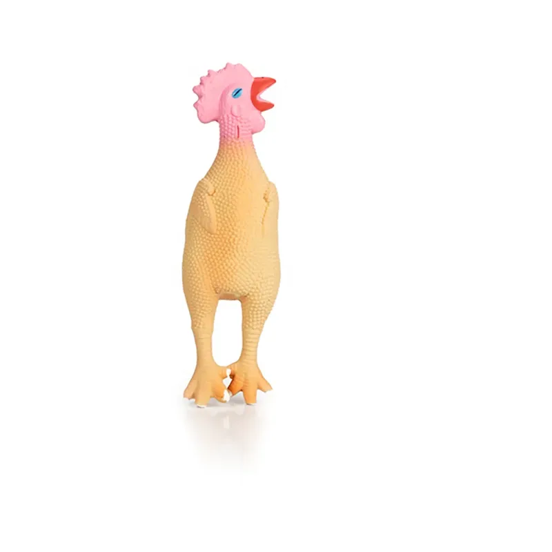 Latex Kip met piep - Hondenspeelgoed - Maat L - 49x10,5x6,5 cm von Beeztees in Beige – Produktfoto 2 von 3