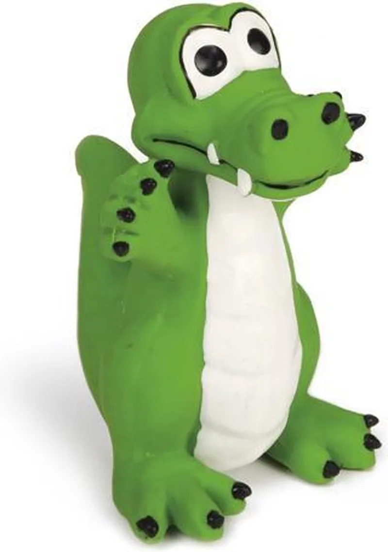 Latex Krokodil - Hondenspeelgoed - 12x10x10 cm by Beeztees in Green – product photo