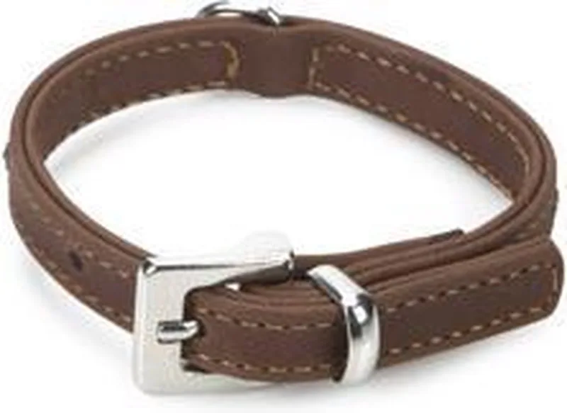 leren halsband Buffalo Strass. 24 cm x 10 mm. von Beeztees in Braun – Produktfoto