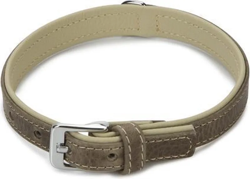 leren halsband Comfort. 40 cm x 17 mm. by Beeztees in Grey – product photo