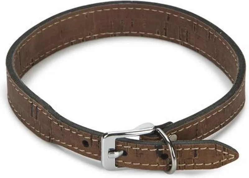 leren halsband Cork. 40 cm x 20 mm. by Beeztees in Brown – product photo