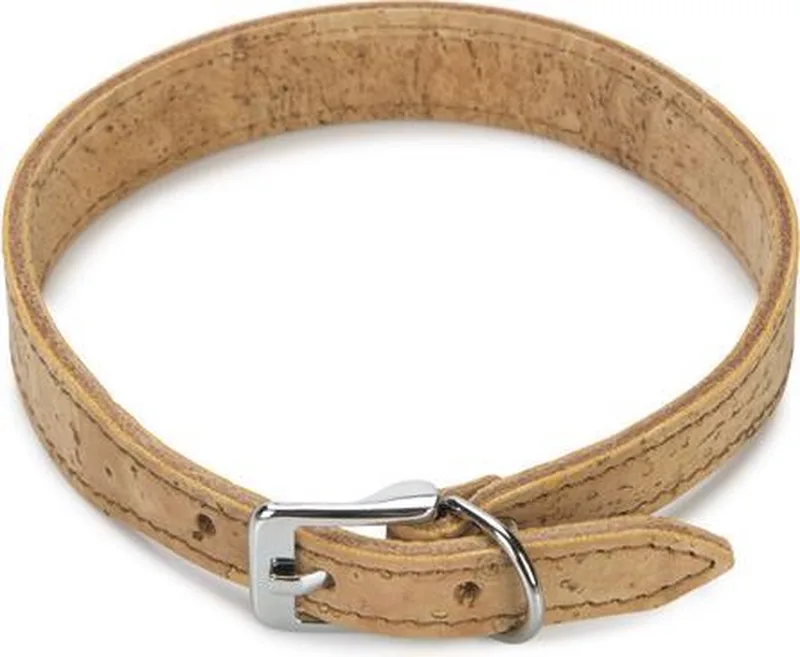 leren halsband Cork. 40 cm x 20 mm. by Beeztees in Natural – product photo