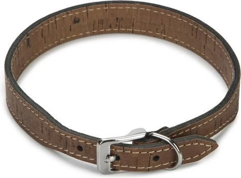 leren halsband Cork. 45 cm x 20 mm. by Beeztees in Brown – product photo