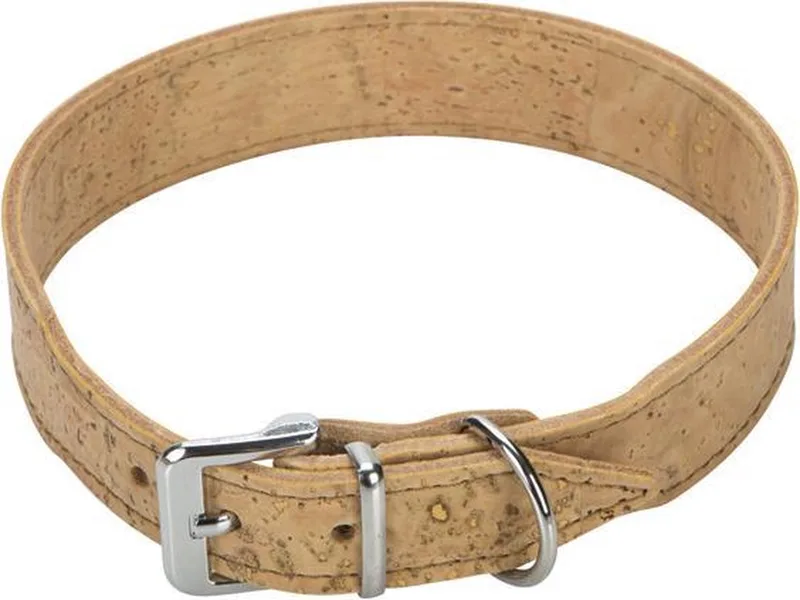 leren halsband Cork. 50 cm x 30 mm. by Beeztees in Natural – product photo