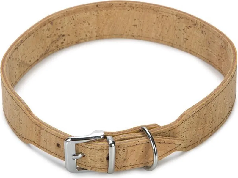 leren halsband Cork. 60 cm x 35 mm. by Beeztees in Natural – product photo