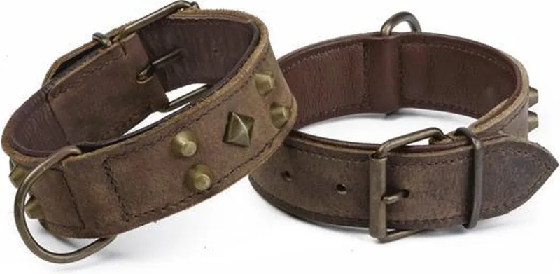 Leren halsband Mohican. by Beeztees in Brown – product photo