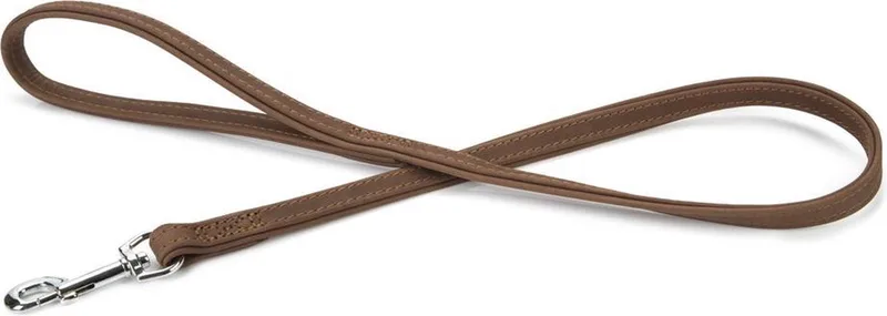 leren looplijn Buffalo. 100 cm x 18 mm. de Beeztees en Marron – photo produit