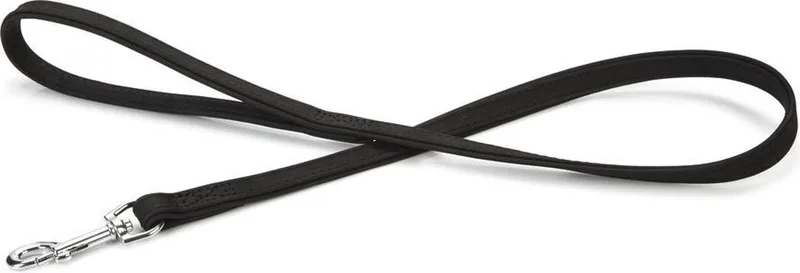 leren looplijn Buffalo. 100 cm x 18 mm. by Beeztees in Black – product photo