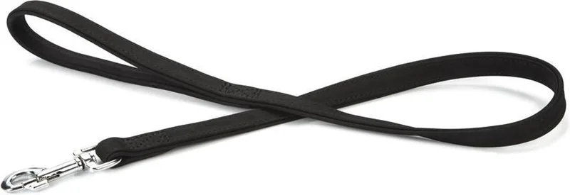 leren looplijn Buffalo. 100 cm x 22 mm. by Beeztees in Black – product photo