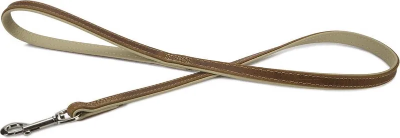 leren looplijn Comfort. 100 cm x 18 mm. de Beeztees en Marron – photo produit