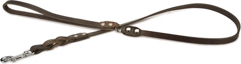 leren looplijn Connex. 100 cm x 18 mm. de Beeztees en Gris – photo produit