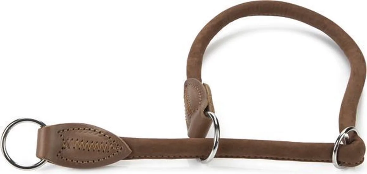 leren wurgband Buffalo rond. 45 cm x 10 mm. de Beeztees en Marron – photo produit