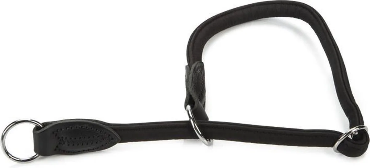 leren wurgband Buffalo rond. 50 cm x 10 mm. de Beeztees en Noir – photo produit