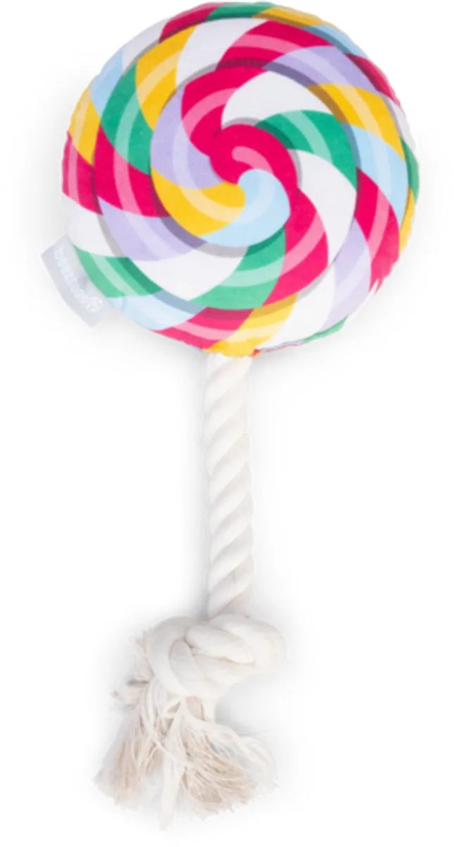 Lolly - Hondenspeelgoed - Pluche/Katoen - 32x15x5 cm by Beeztees in Multicolour – product photo 1 of 3