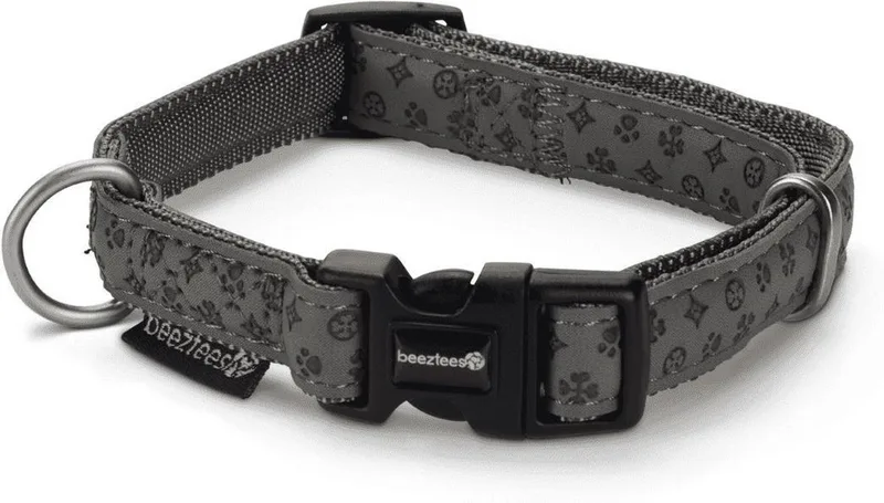 Mac Leather halsband 35 - 50 cm x 20 mm by Beeztees in Grey – product photo