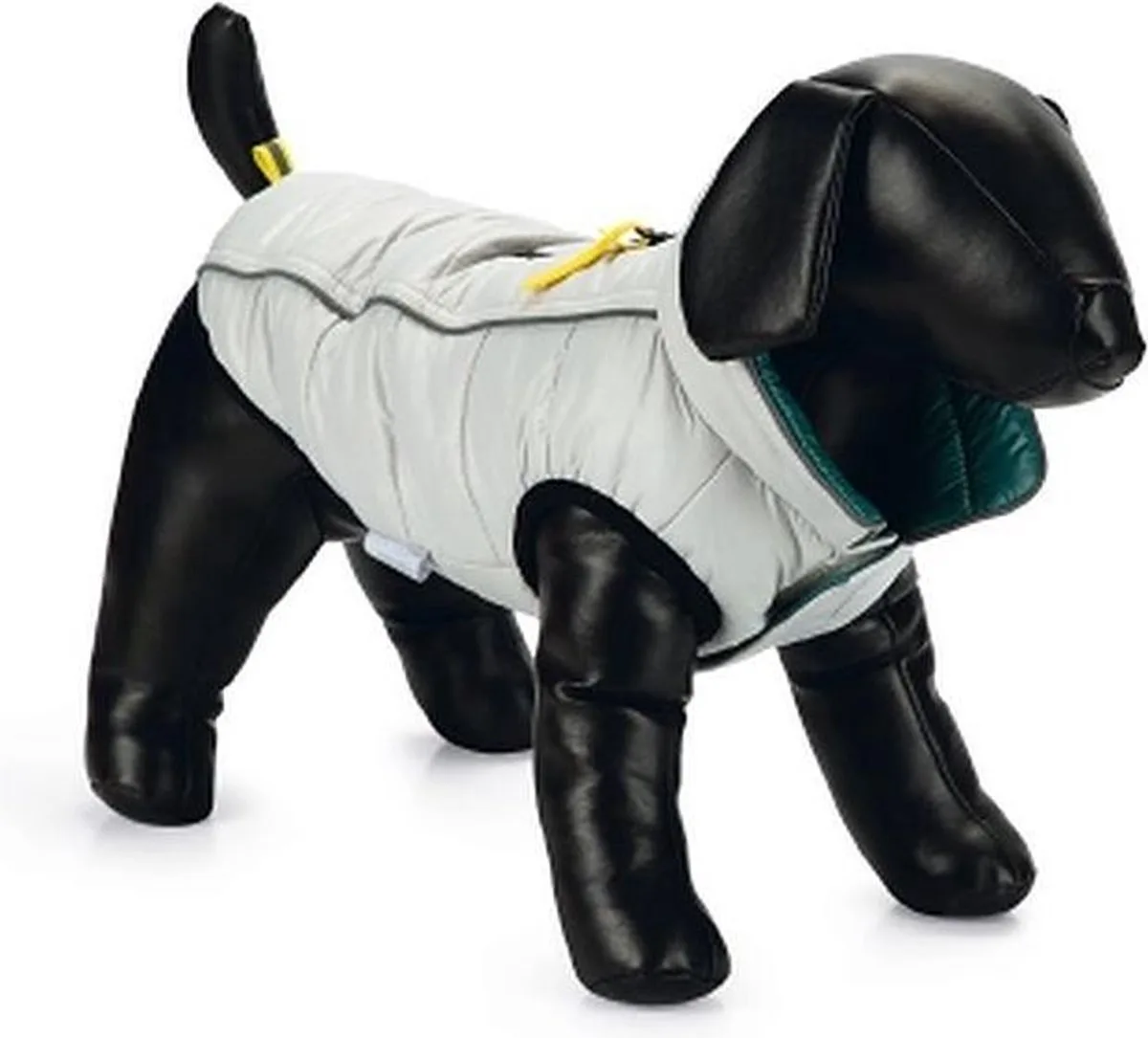 Maly Reversible Hundejacke von Beeztees in Lichgrijs, Grün – Produktfoto