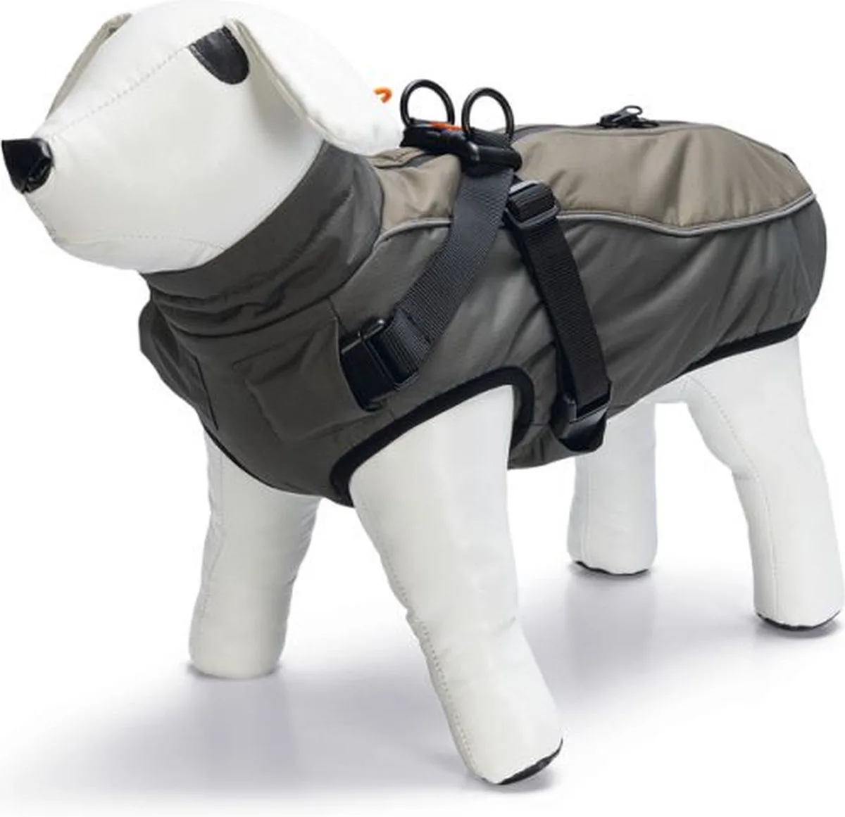 Milo - Hondenjas - winterjas met geïntegreerd tuigje - 48cm van Beeztees in Grijs – productfoto