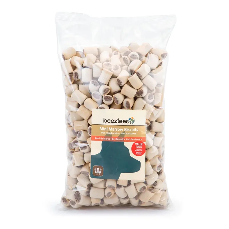 Mini Mergkoekjes - Hondenkoekjes - Hondensnacks - Rund - Voordeelverpakking - 1400 gram von Beeztees – Produktfoto 3 von 3