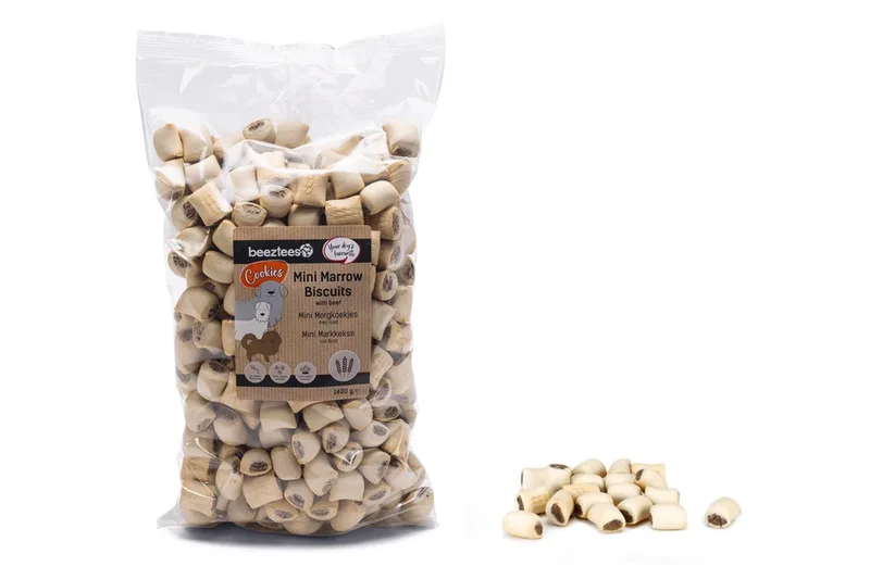 Mini Mergkoekjes - Hondenkoekjes - Hondensnacks - Rund - Voordeelverpakking - 1400 gram von Beeztees – Produktfoto 1 von 3
