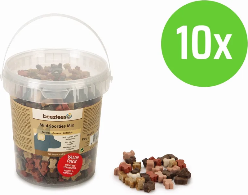 Mini Sporties Mix - hondensnack - 500 gram - 10 verpakkingen de Beeztees – photo produit