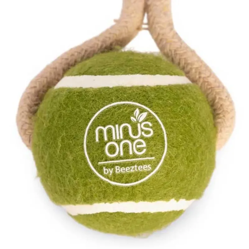 Minus One Duo Tennisbal Koord - Hondenspeelgoed - Groen/Bruin by Beeztees in Green – product photo 2 of 3