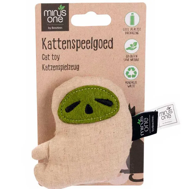 Minus One Kattenspeelgoed Luiaard Slowly 9 x 9 cm by Beeztees in Beige – product photo 2 of 2