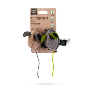 Minus One Muis Luca - Kattenspeelgoed - Assorti - 2 Stuks - 8x5x4 cm by Beeztees in Grey – product photo 2 of 3
