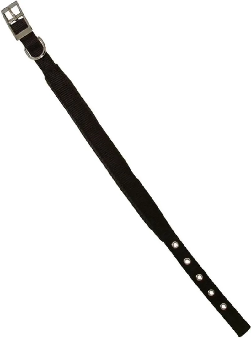 Nylon halsband dubbel 25mm breed 55 cm lang von Beeztees in Schwarz – Produktfoto