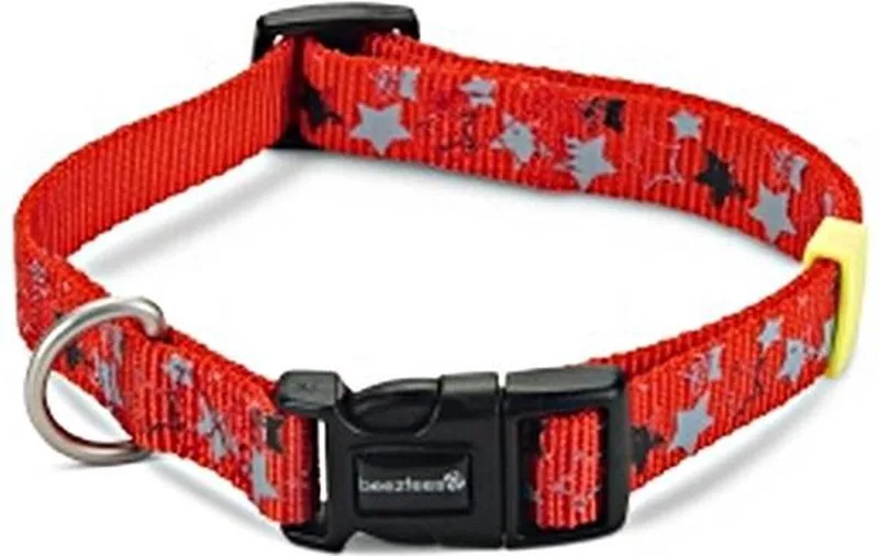 Nylon Halsband Stars 48-70cmx25mm de Beeztees en Rouge – photo produit