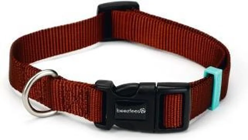 Nylon halsband Uni 20-30x10 fra Beeztees i Lichtbruin – produktbillede