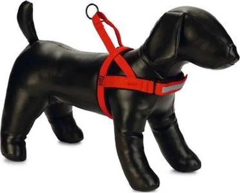 Parinca Comfort Hondentuig Nylon - 32-42 cm x 20 mm von Beeztees in Rot – Produktfoto