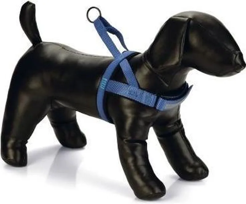 Parinca Comfort Hondentuig Nylon - 62-74 cm x 25 mm de Beeztees en Bleu – photo produit
