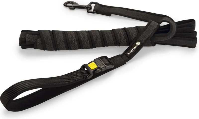 Parinca Premium Weblijn Hondenriem - Hondenlijn - Handvat - Nylon - Zwart - Hondenriem 5 meter by Beeztees in Black, Grey – product photo