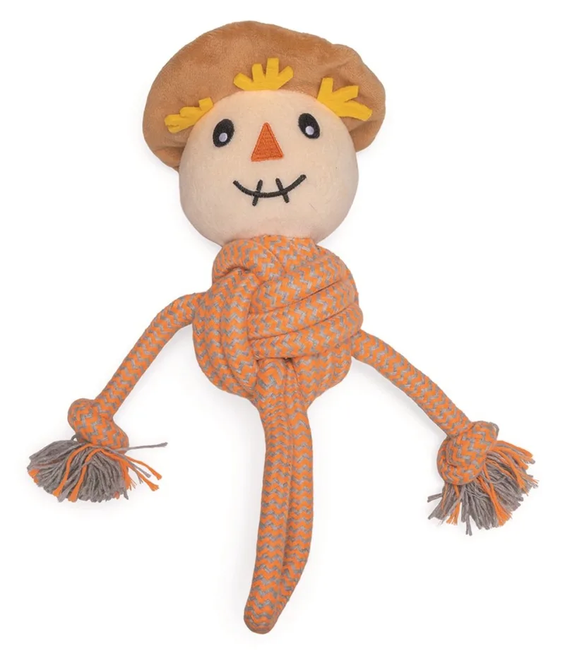 Pluche hondenspeelgoed vogelverschrikker beige 32cm de Beeztees – photo produit