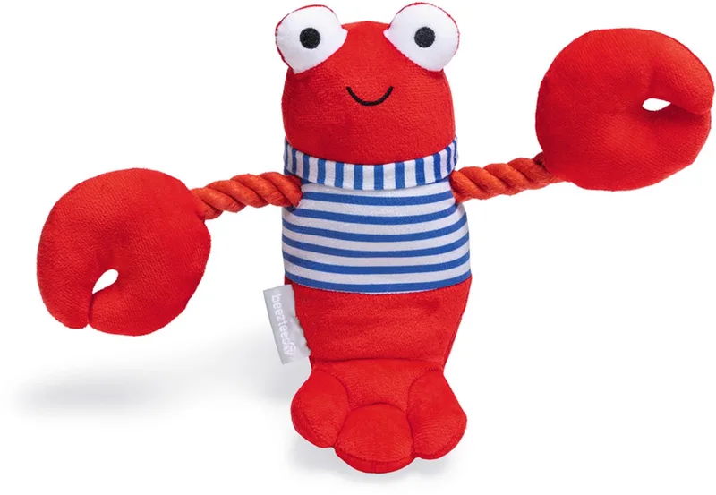 Pluche Hondenspeeltje Kreeft Frits 24 x 38 x 13 cm - Hond de Beeztees en Multicolore – photo produit