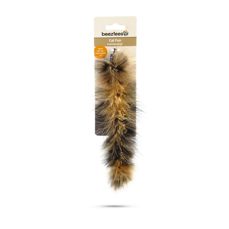 pluche kattenspeelgoed plumeau de Beeztees en Marron – photo produit 2 sur 2