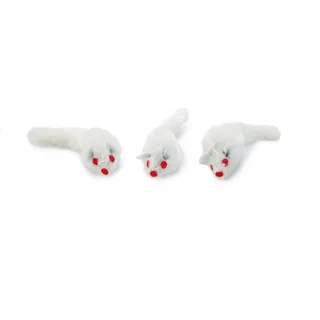 Plush Mouse White Bag Katten Speelgoed by Beeztees – product photo 1 of 2